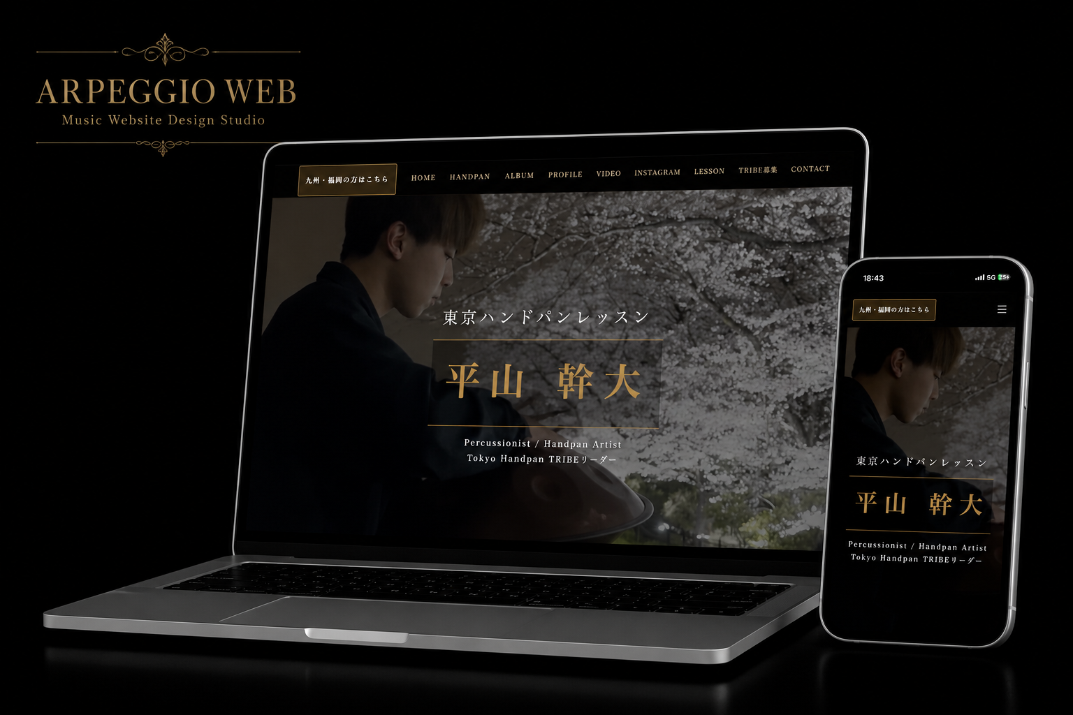 ARPEGGIO WEB 音楽家専門ホームページ制作の制作画面